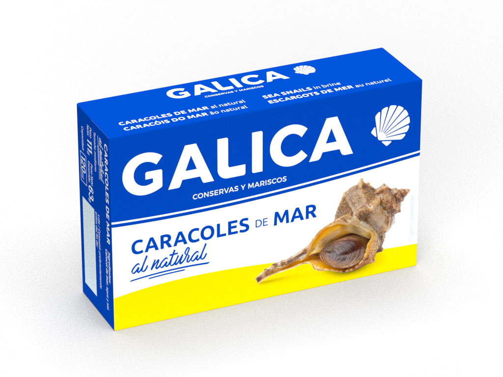 Caracoles de mar al natural – Galica conservas y mariscos